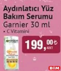 GARNİER AYDINLATICI YÜZ BAKIM SERUMU 30 ML